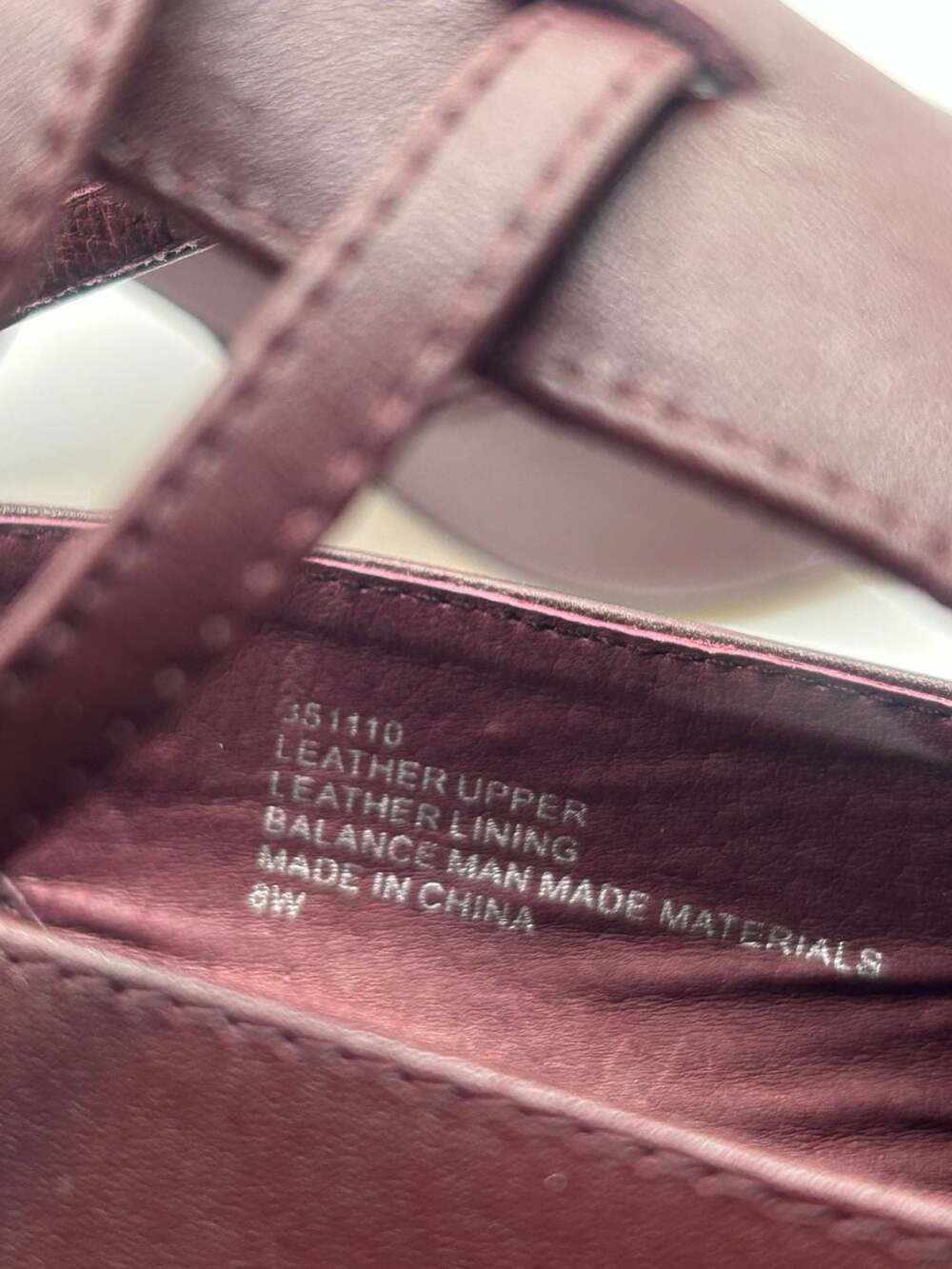 Burgundy Leather Cutout Ankle Boot Heels Size 8W - Picture 7 of 8
